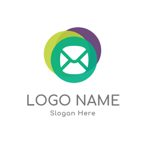 Purple and Green Circle Logo - Free Message Logo Designs | DesignEvo Logo Maker