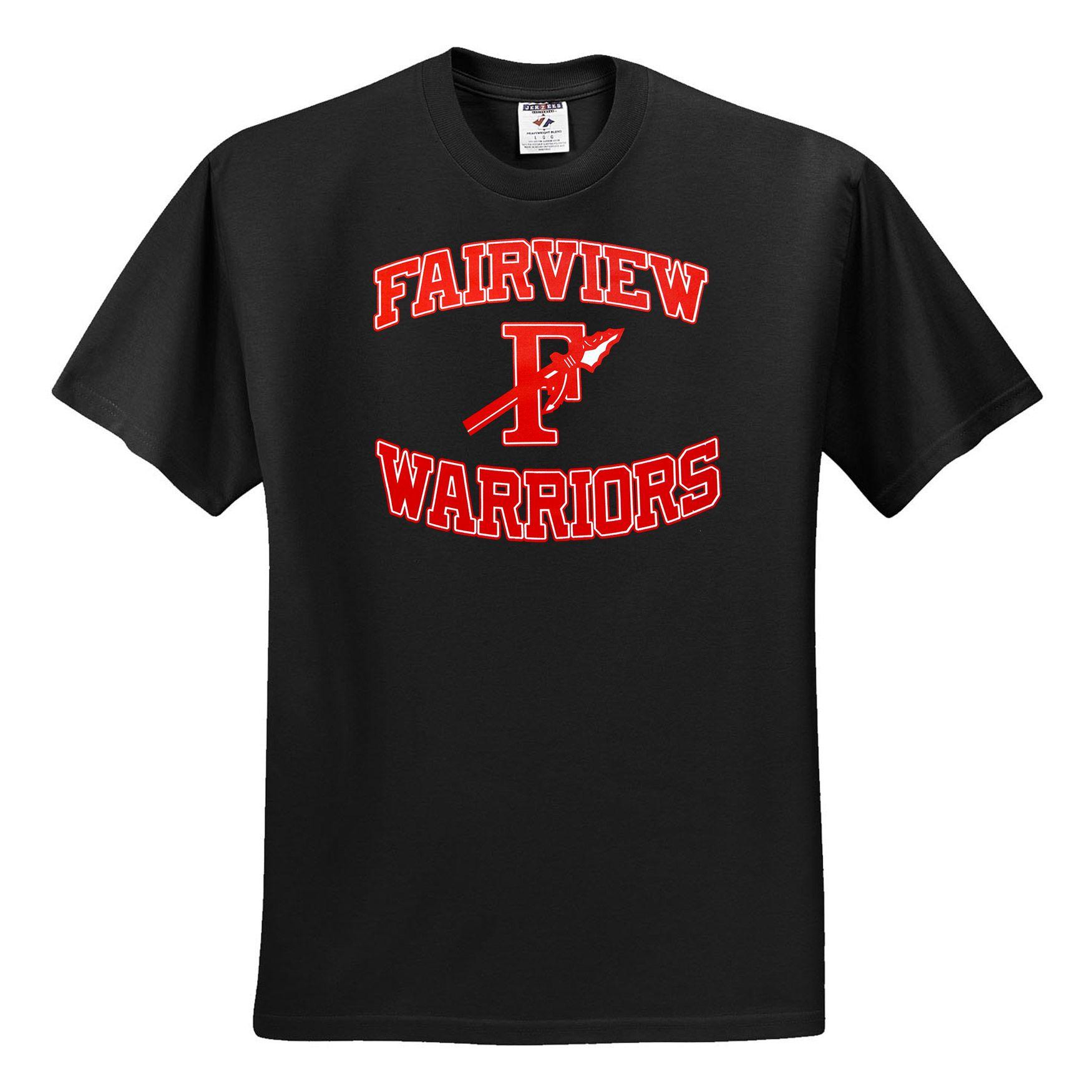 Black and Red Spear Logo - Fairview Park Spear Short Sleeve T Shirt