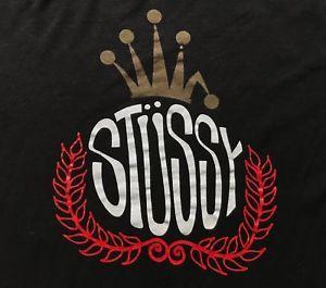 Stussy Crown Logo - Stussy Crest Crown Logo Short Sleeve T shirt Black World Tour Surf ...