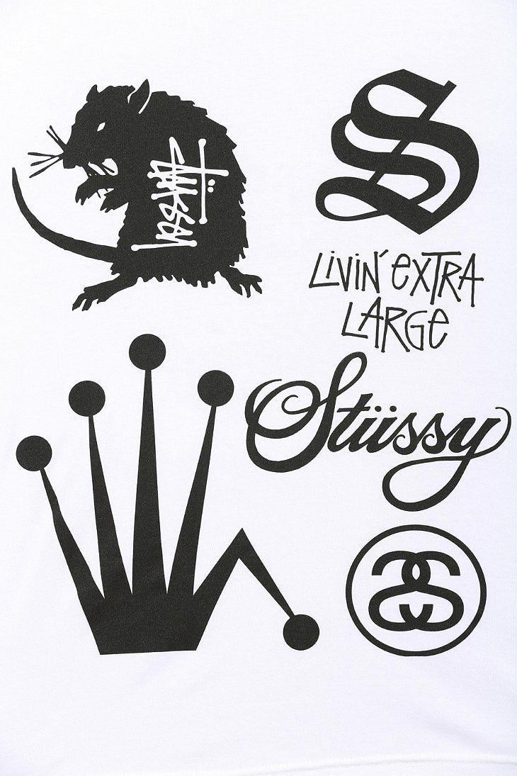 Stussy Crown Logo - Stussy Crown Collage T-shirt in Black for Men - Lyst