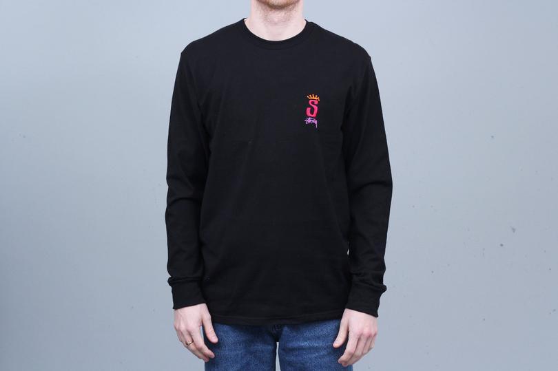 Stussy Crown Logo - Stussy S Crown Longsleeve T-Shirt Black – Slam City Skates