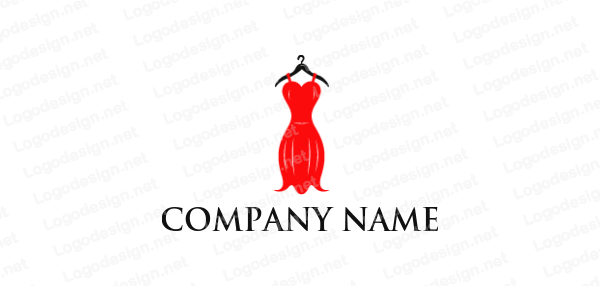 Fancy Red Logo - fancy red dress on hanger | Logo Template by LogoDesign.net