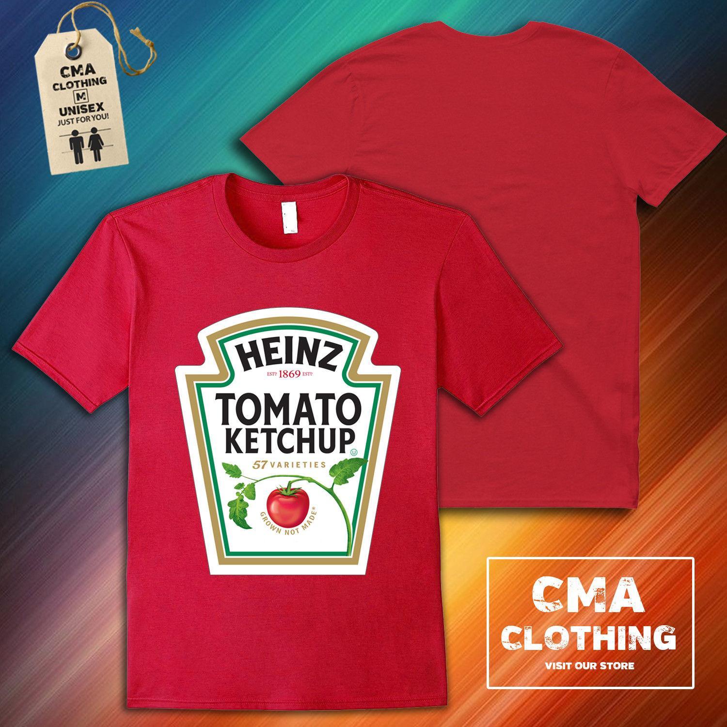 Fancy Red Logo - Heinz Tomato Ketchup Logo Fancy Dress Sauces CMA10 Unisex Red Tee Funny  free shipping Unisex Casual Tshirt top