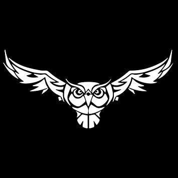 Owl Wings Logo - Amazon.com: Tribal Owl Wings Silhouette 6