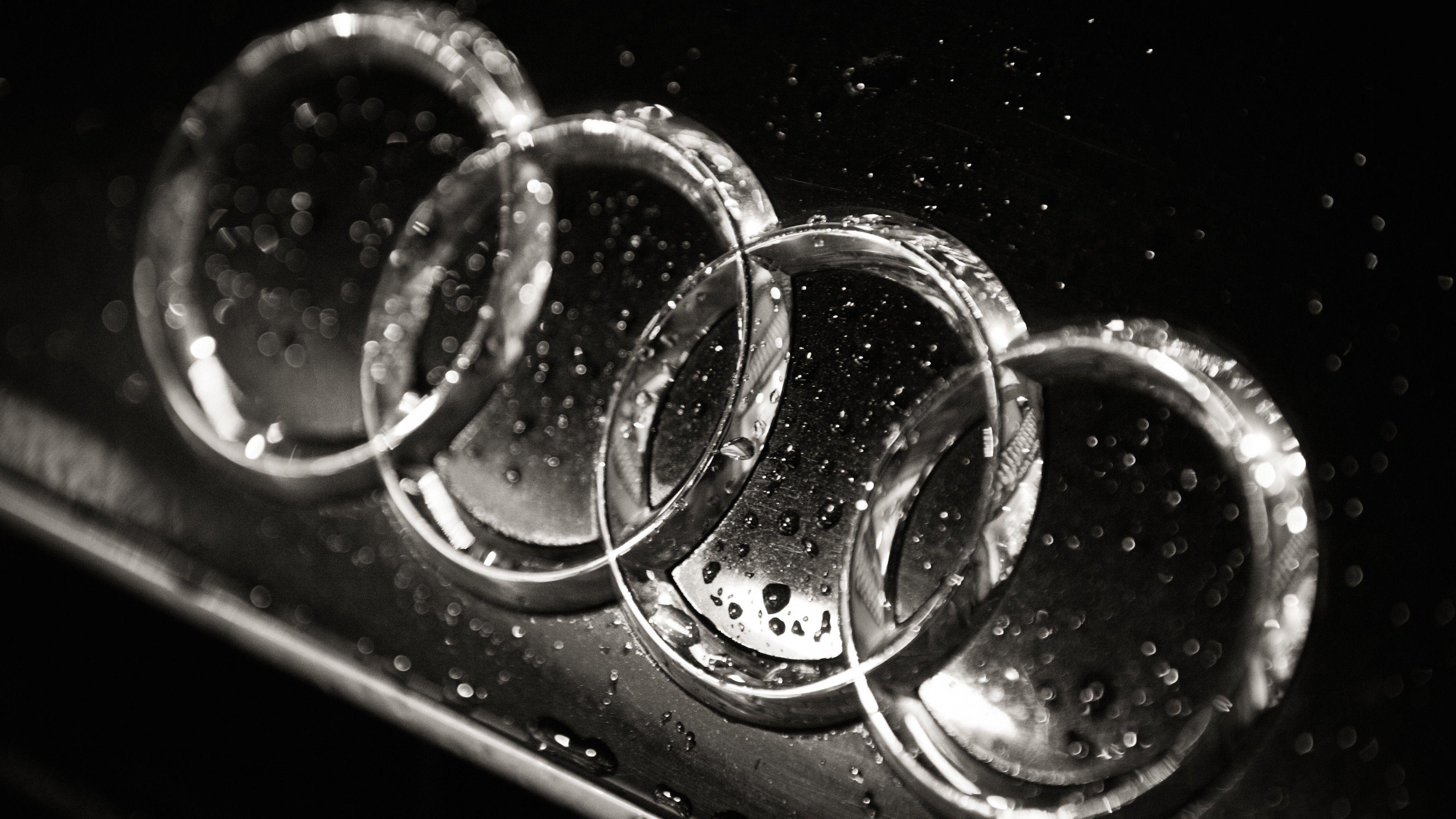 4K-resolution Black and White Logo - Audi Logo Wallpapers, Pictures, Images