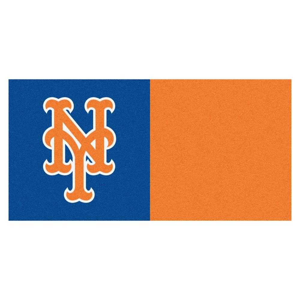 Blue and Orange Store Logo - FANMATS MLB York Mets Blue and Orange Nylon 18 in. x 18