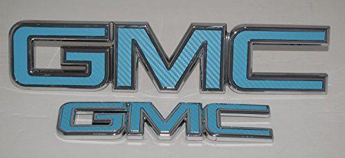 Turquoise GMC Logo - GMC Yukon Blue carbon fiber vinyl billet aluminum