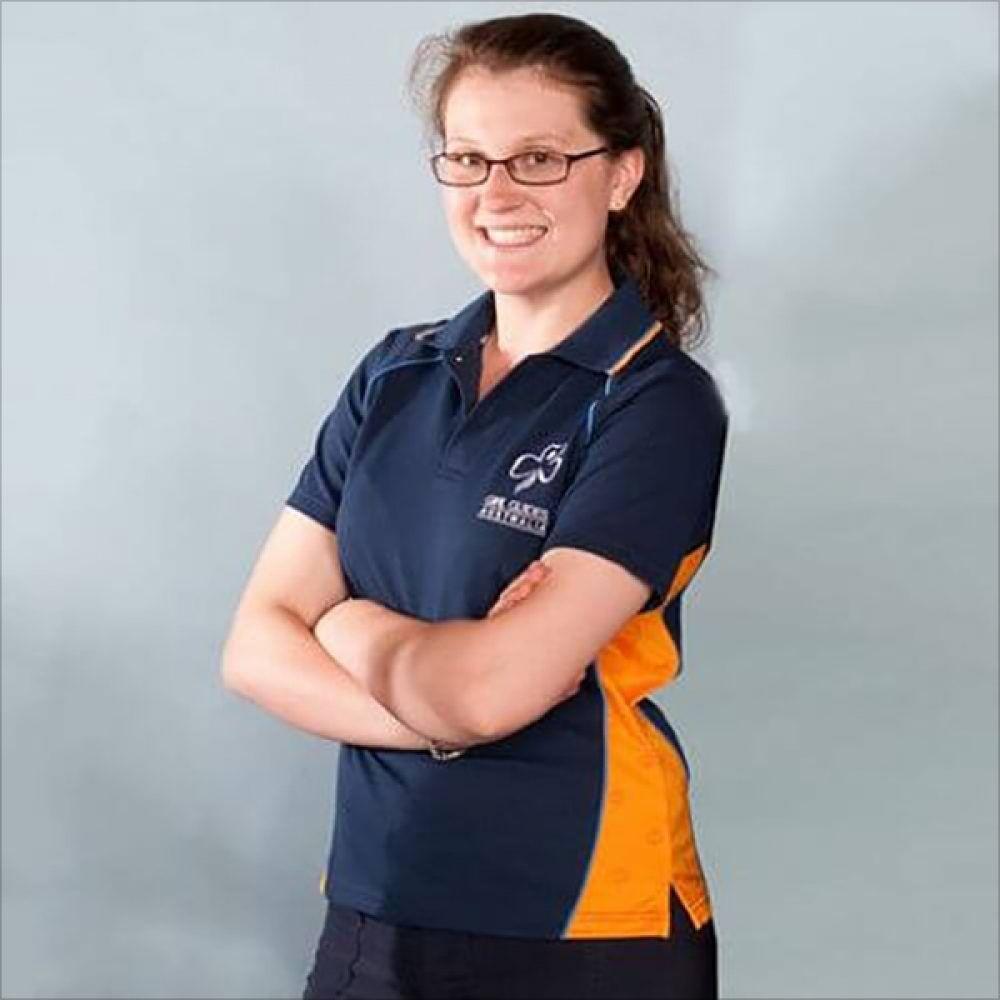 Blue and Orange Store Logo - Teen Uniform Polo Navy Blue and Orange - Girl Guides SA Online Store