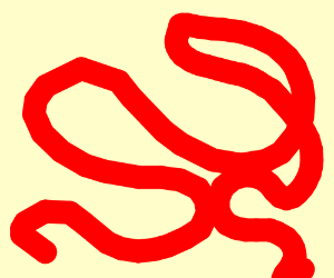Red Squiggle Logo - Red squiggle? - drawing by sleepy clouds