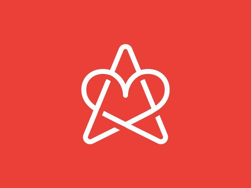 Star in Heart Logo - Star Heart