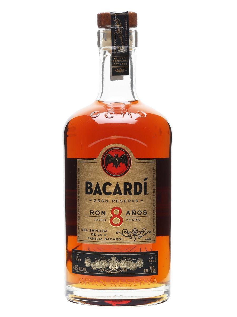 Bacardi 8 Logo - Bacardi 8 year old Rum (Anos) 70cl