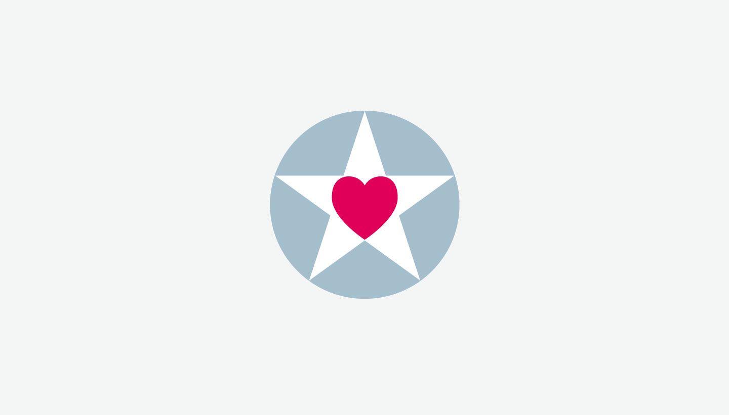 Star in Heart Logo - Brand Identity Design PR Studio Studio