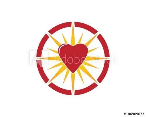 Star in Heart Logo - Star heart logo design template this stock vector and explore