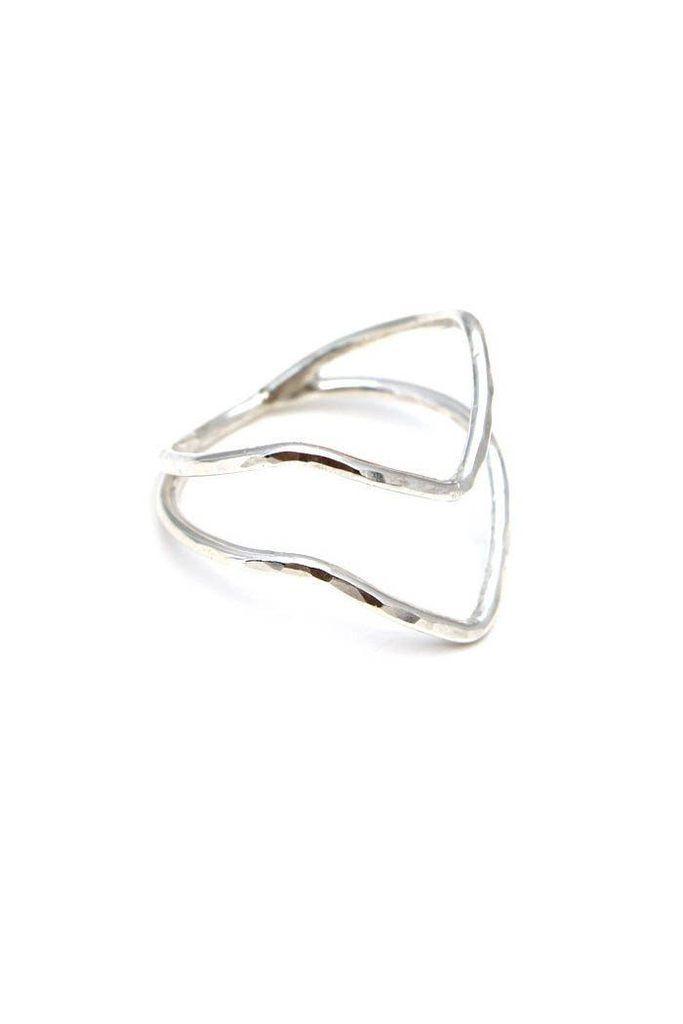 With Two Silver Boomerangs Logo - Double Boomerang Ring-Handmade Maui Jewelry – Wings Hawai'i