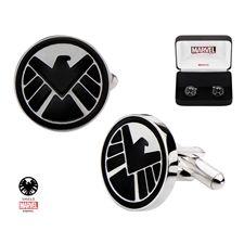 Steel Shield Logo - Marvel Stainless Steel S.H.I.E.L.D. Logo Cufflinks