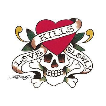 Ed Hardy Logo - Ed Hardy Love Kills Slowly Temporary Tattoo