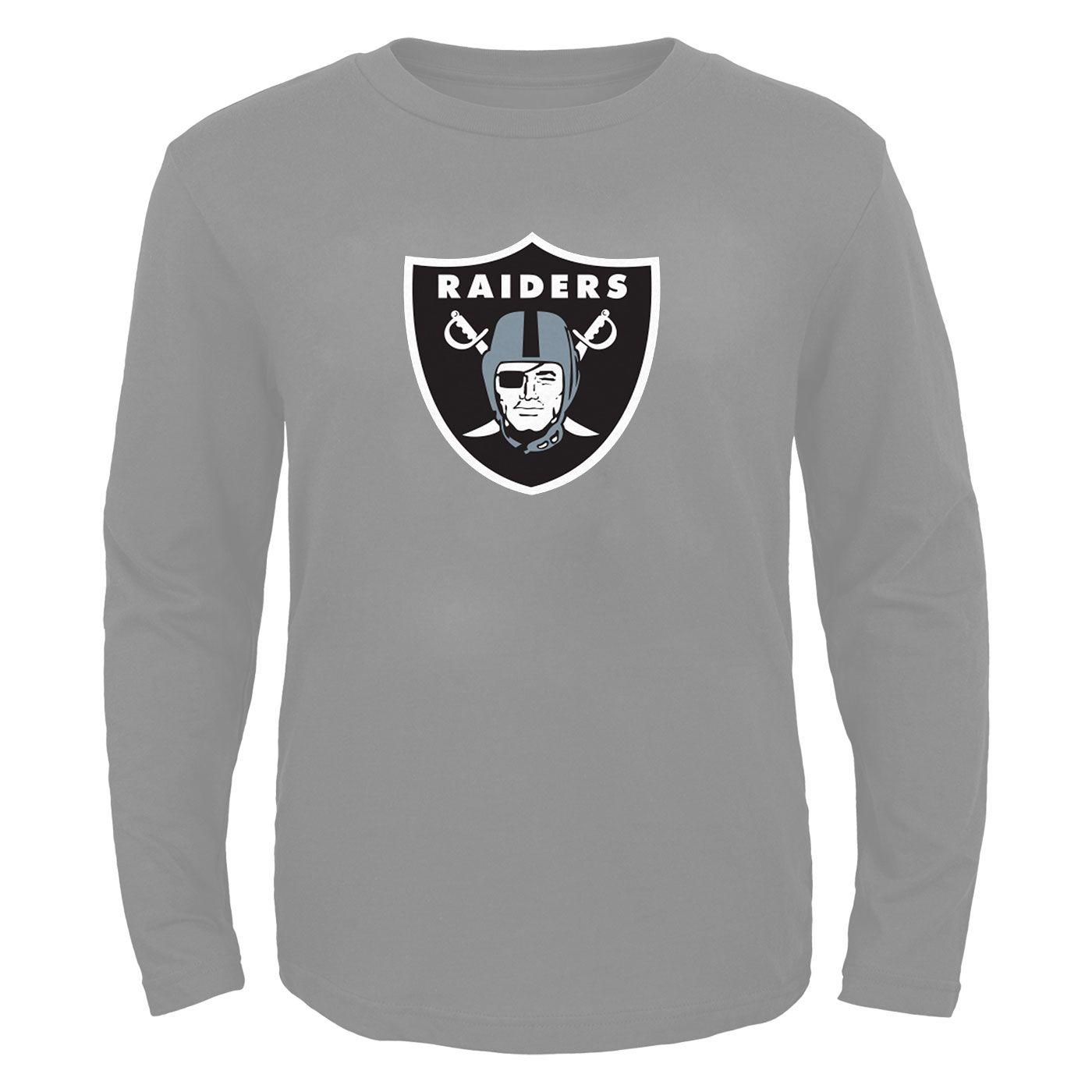 Steel Shield Logo - Raiders Juvenile Long Sleeve Steel Shield Logo Tee