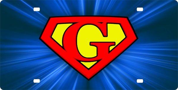 Superhero G Logo - Movies - TV & Super Hero, Custom made plates, National Flags, gator ...