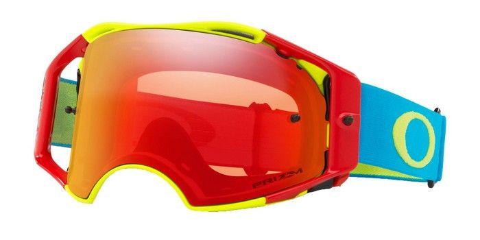 Red and Blue Torch Logo - Oakley Airbrake MX Goggle Flo Red Green Blue Prizm Lens