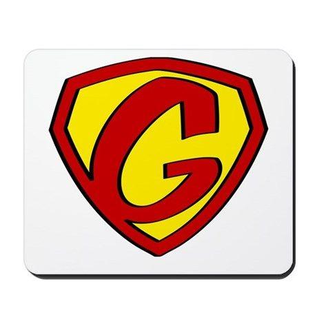 Superhero G Logo - Super G Logo Costume 05 Mousepad by listing-store-24393149