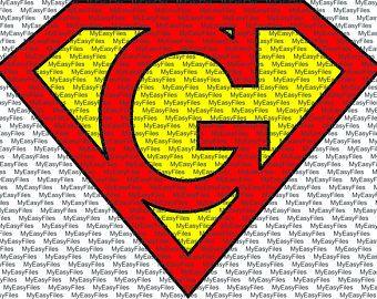 Superhero G Logo - Super hero svg | Etsy