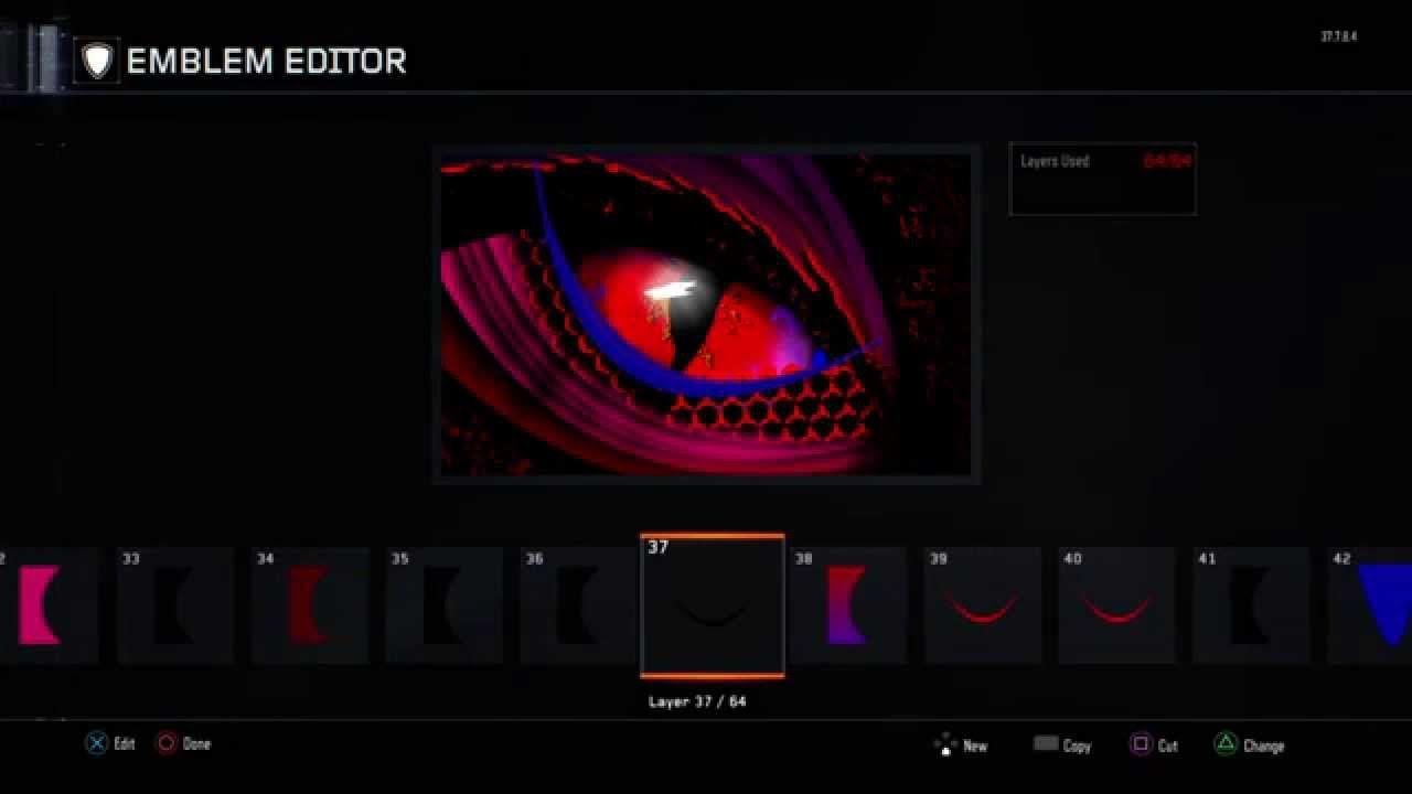 Black and Red Dragon Logo - EASY Black Ops 3 emblem Red dragon eye