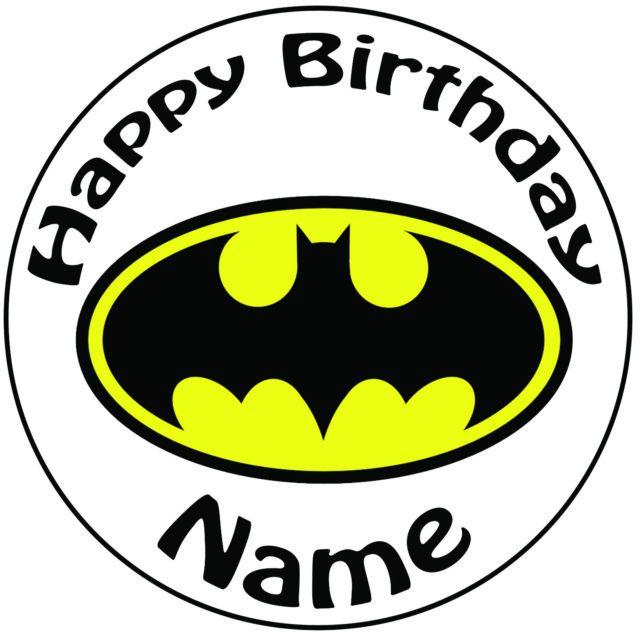 Superhero G Logo - Personalised Birthday Superhero Batman Logo Round 8