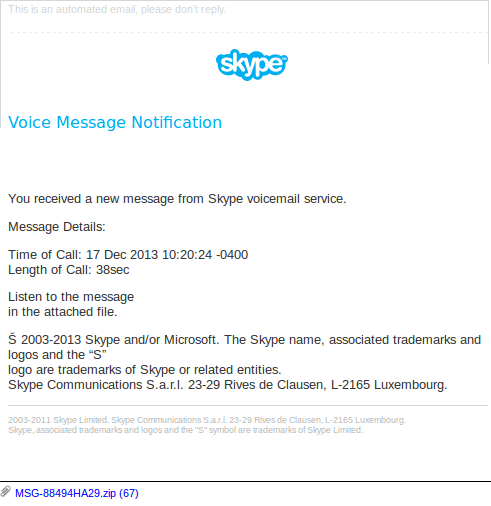 Skype Email Logo - Vorsicht email: Typische fake-email 