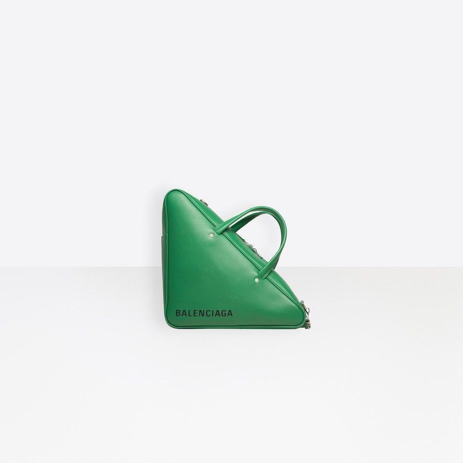 Triangle with Green M Logo - Women 's VERT IRLANDAIS Triangle Duffle M | Balenciaga