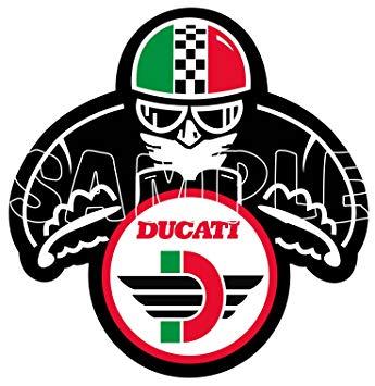 Old School Automotive Logo - 60MM DUCATI OLD SCHOOL CAFE RACER STICKER, use on Motorbikes