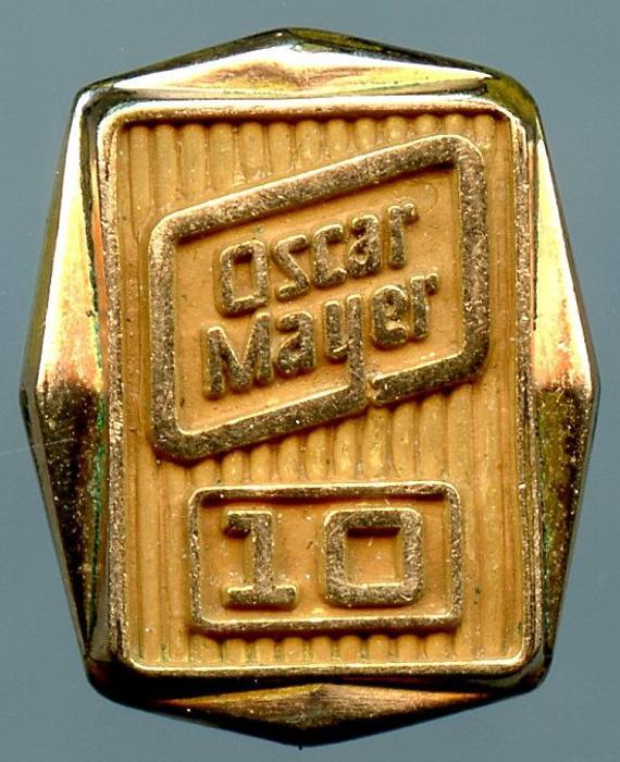 Vintage Oscar Mayer Logo - Vintage Oscar Mayer Employee 10 Year Service Pin
