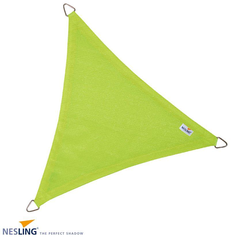 Triangle with Green M Logo - 3.6m Triangle Shade Sail Lime Green