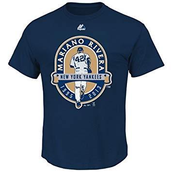 Majestic Clothing Logo - Mariano Rivera Yankees Majestic Final Season Farewell Logo T-shirt ...