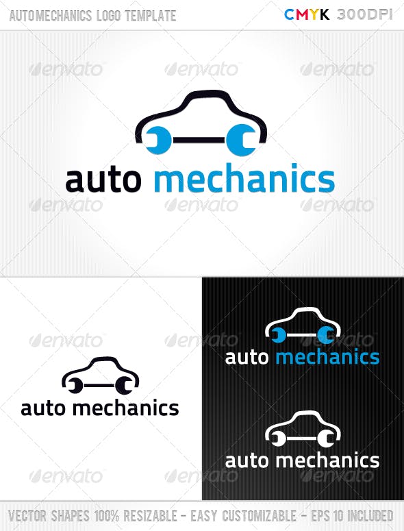 Automobile Mechanic Logo - Auto Mechanics Logo Template