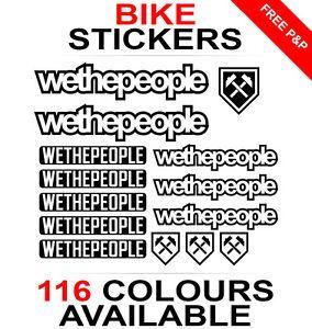 We the People Logo - We The People decals stickers sheet cycling, mtb, bmx, road, bike
