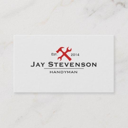 Wrench Logo - Cool Handyman Home Repair Hammer and Wrench Logo Business Card ...