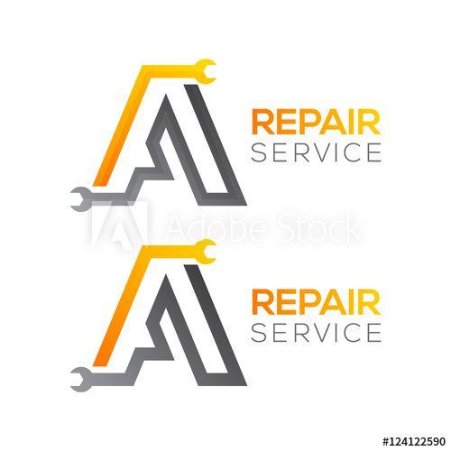Wrench Logo - Letter A with wrench logo,Industrial,repair,tools,service and ...