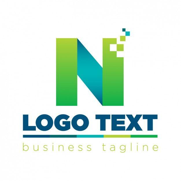 N Logo - Letter n logo in technological style Vector | Free Download