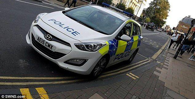 Blue Red Green Swerve Lines Logo - Police shamed for bad parking by vigilante Facebook group | Daily ...