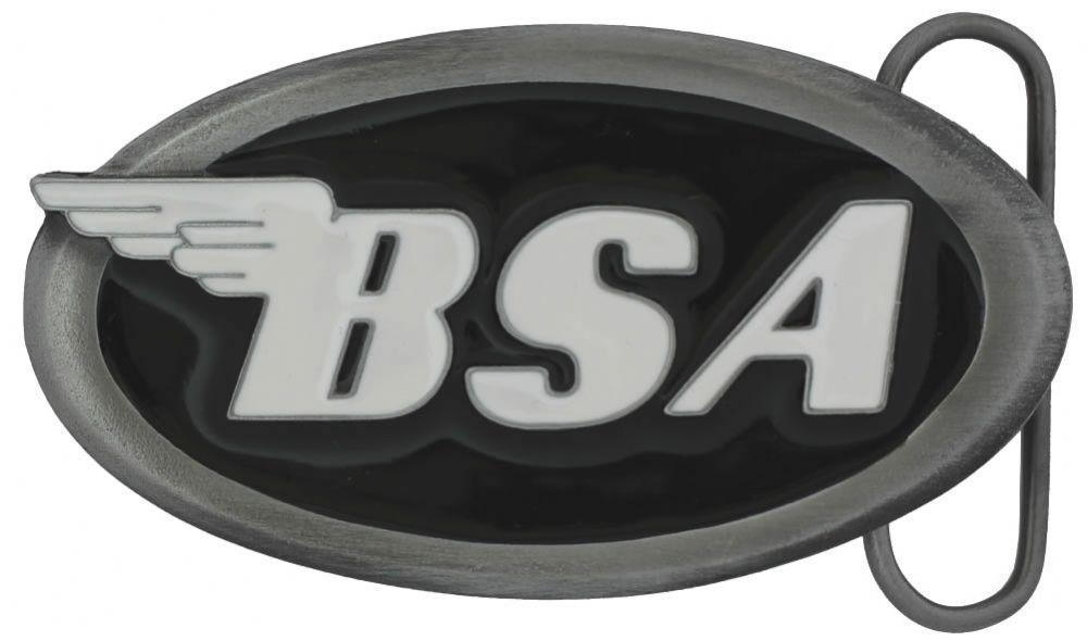 Black Oval Logo - BSA Oval Logo black Belt Buckle with display stand . Code MA2