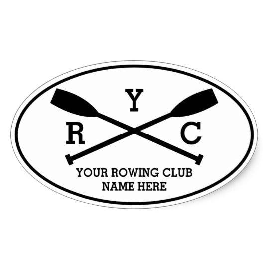 Black Oval Logo - Crossed oars logo black oval sticker. Zazzle.co.uk