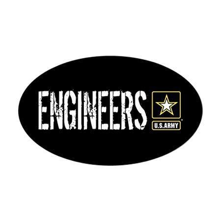 Black Oval Logo - CafePress - U.S. Army: Engineers (Black) - Oval Bumper Sticker Car ...