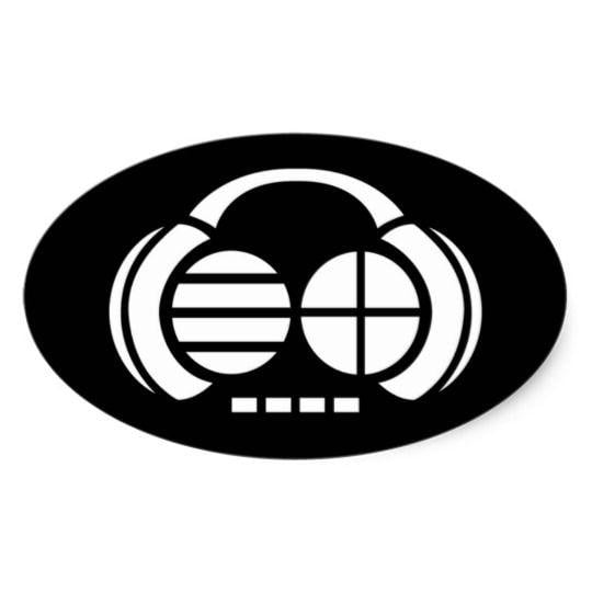 Black Oval Logo - Four4ths (Oval Sticker) - White Logo on Black Oval Sticker | Zazzle ...