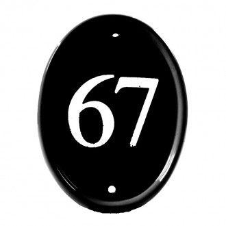 Black Oval Logo - Black Oval Ceramic Number 16.5cm x12.5cm