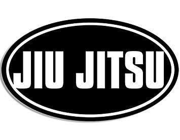 Black Oval Logo - American Vinyl Black Oval JIU JITSU Sticker (martial arts fight mma ...
