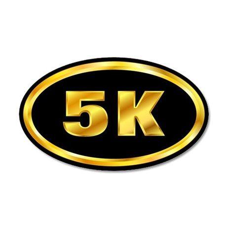 Black Oval Logo - K Runner Sticker Gold & Black (Oval)