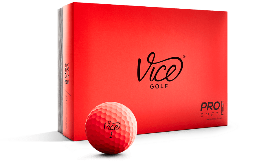 Red Ball with Logo - Vice Pro Soft Red – VICE Golf