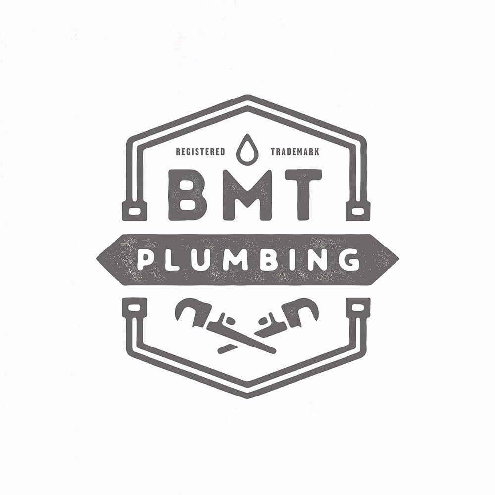 Plumbing Logo - BMT Plumbing Logo - Take Heed Design