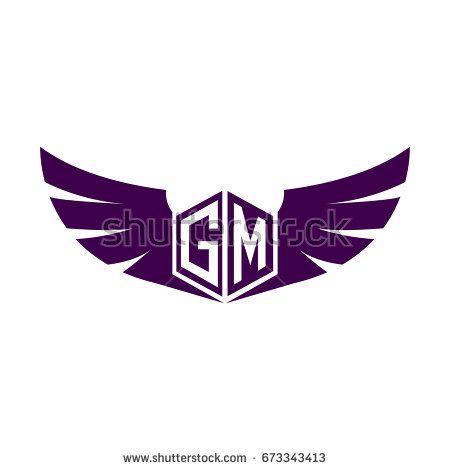 GM Logo - Initial Letter GM Logo with Wings Icon. Logos. Logos, Wings icon