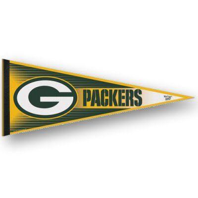 Green Pennant Logo - Green Bay Packers Official Logo Felt Pennant at the Cheesehead Store